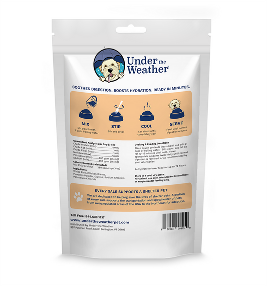 Under The Weather Chicken, Rice, & Pumpkin Bland Diet For Dogs