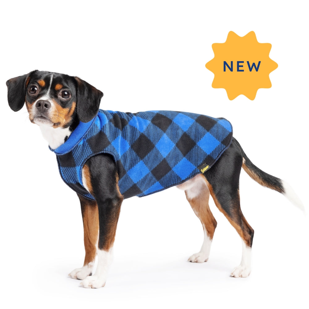 Cobalt Buffalo Check/Cobalt Double Fleece