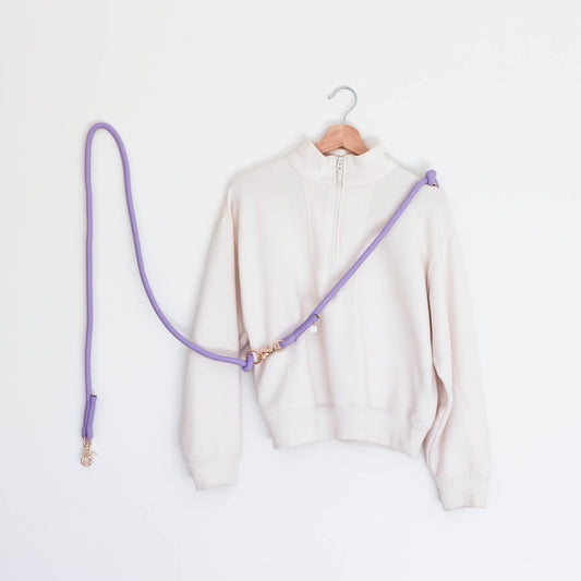 Hands Free Braided Rope Leash - Lavender