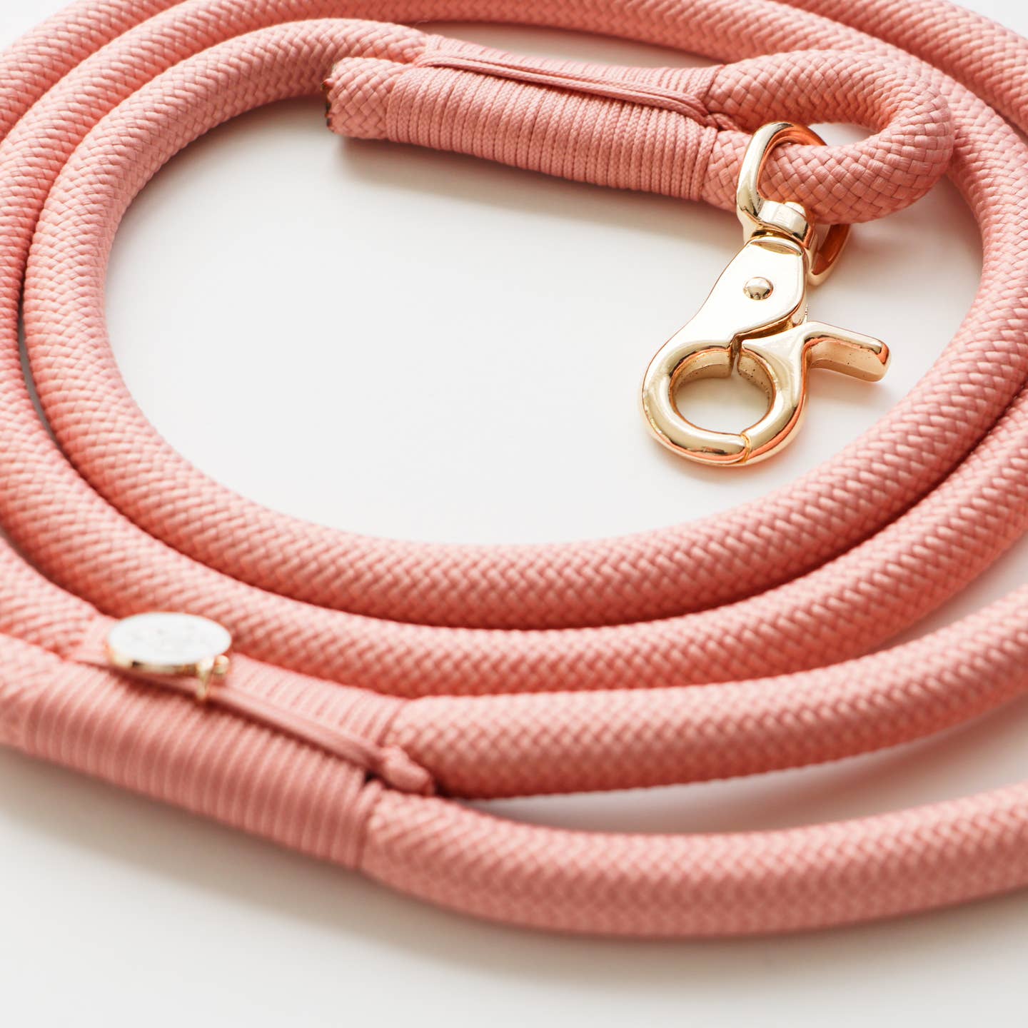 Braided Rope Leash - Rose