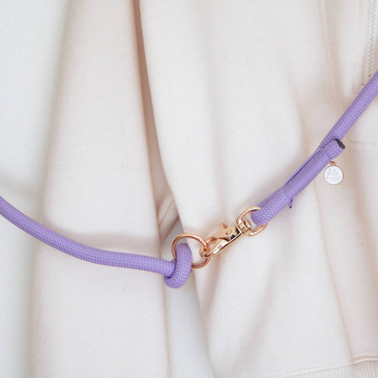 Hands Free Braided Rope Leash - Lavender