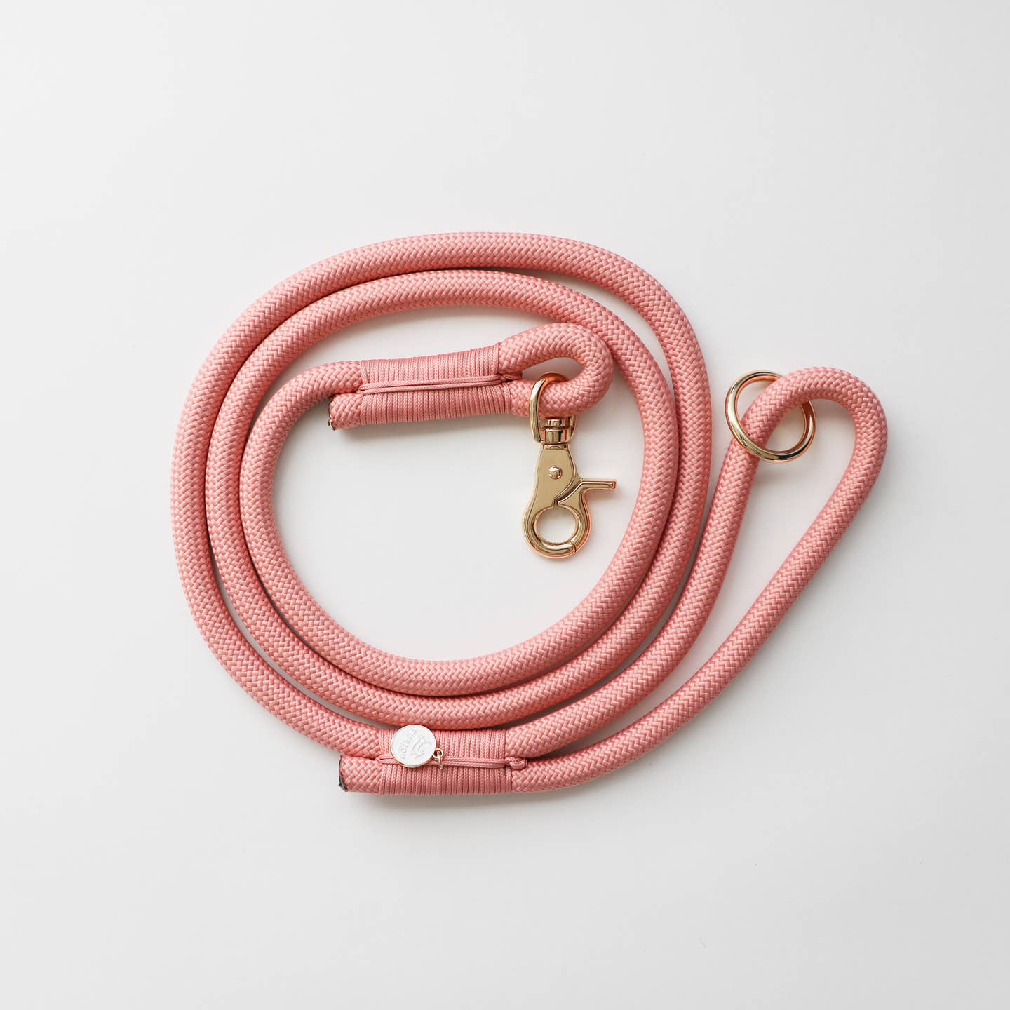 Braided Rope Leash - Rose