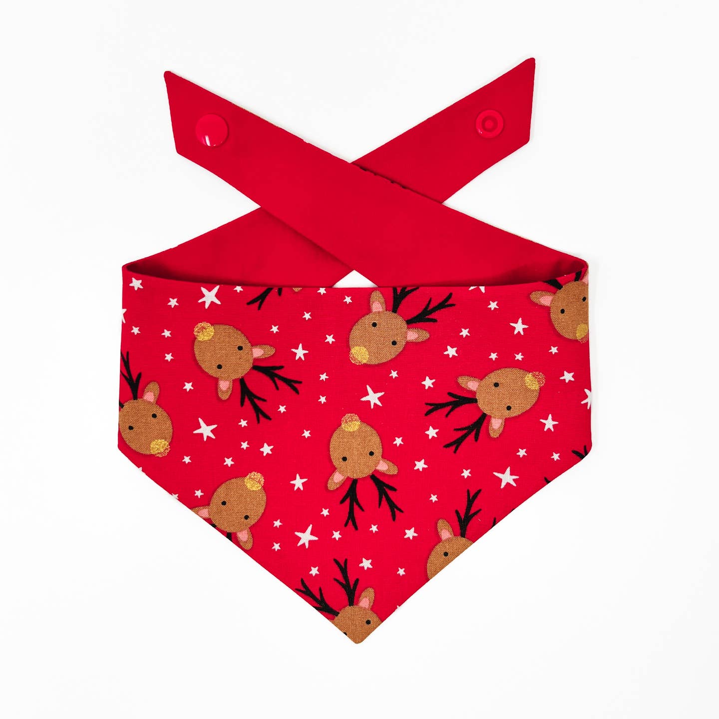 Reindeer Tie On Dog Bandana