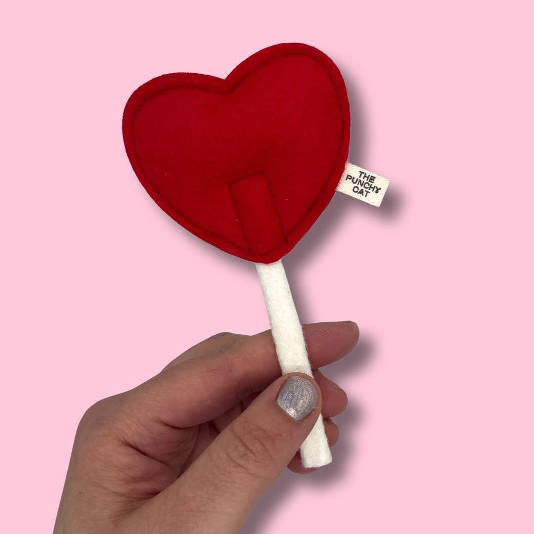 Heart Lollipop Catnip Toy