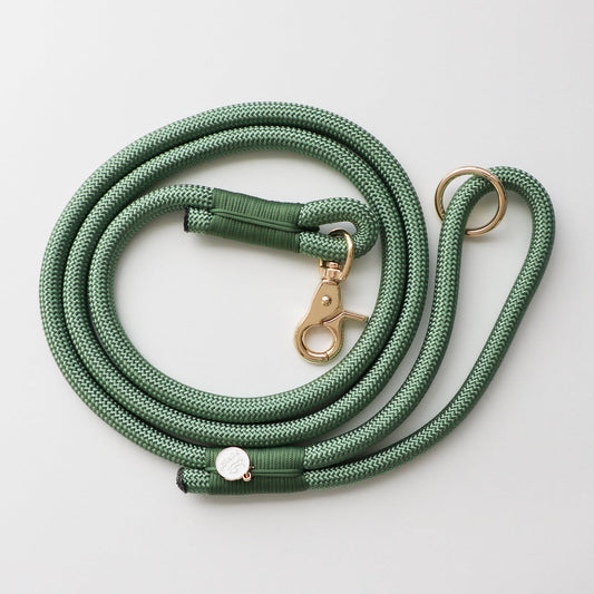 Braided Rope Leash - Sage Green