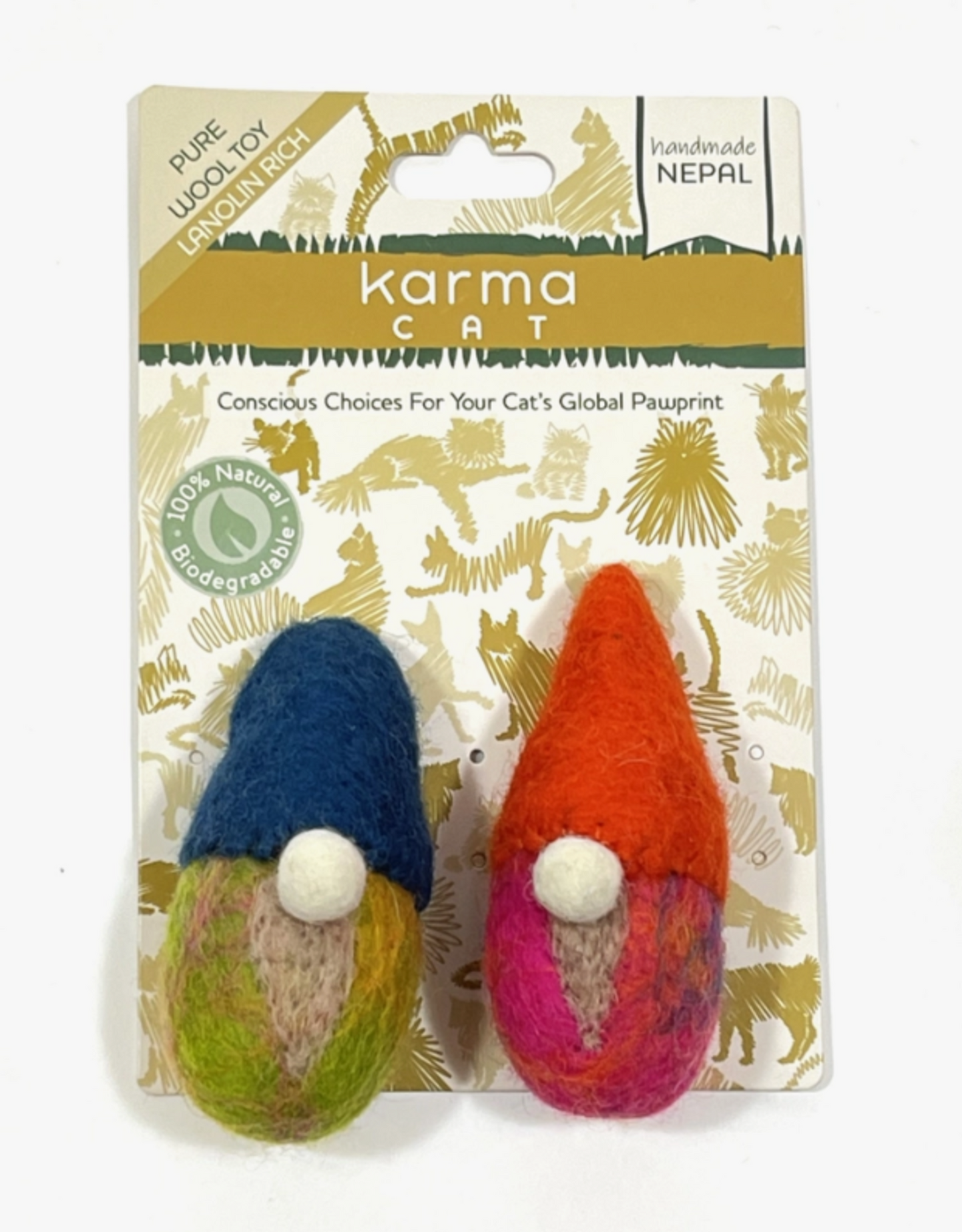 Karma Cat Wool Gnomes Cat Toy - 2 pack