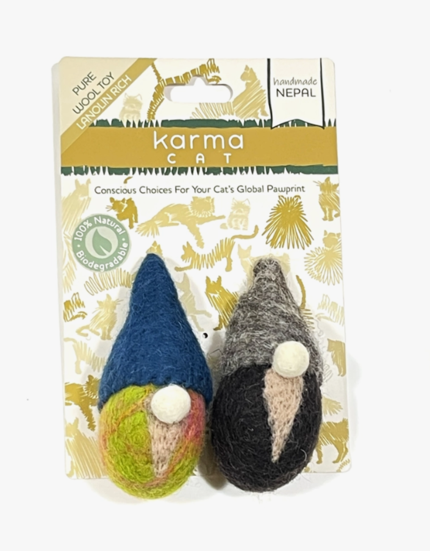 Karma Cat Wool Gnomes Cat Toy - 2 pack