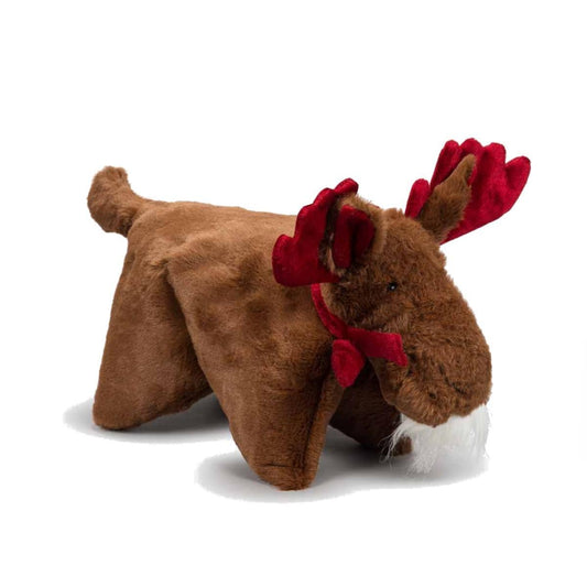 HuggleHounds Holiday Squooshie Marty Moose Small Dog Toy